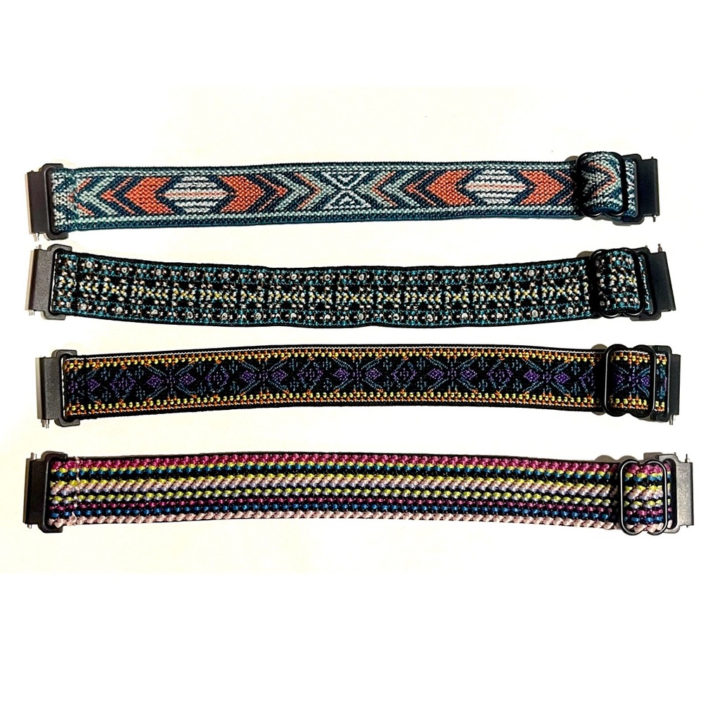 Four Smart watch stretchy bands 20mm adjustable